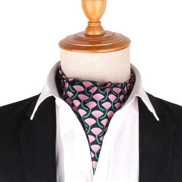 foulard ascot à motifs